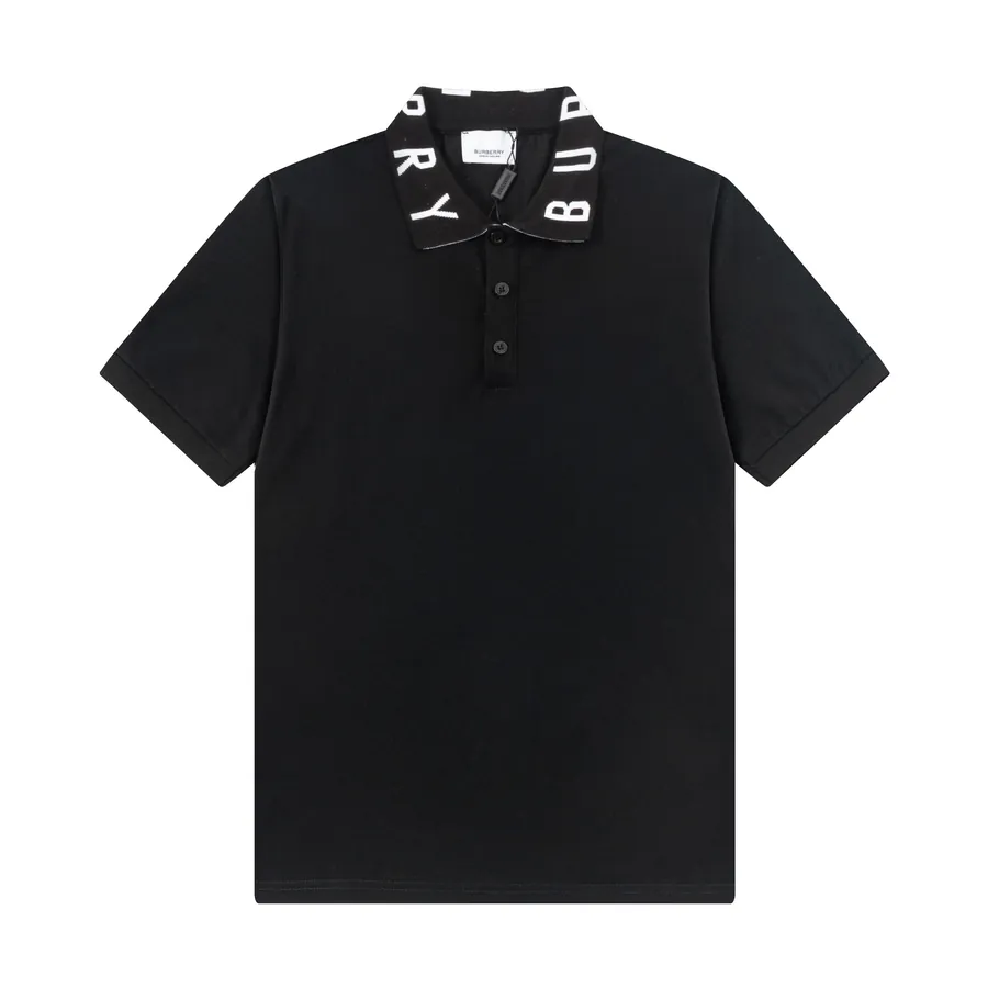 BBR Premium Polo Shirt Classic Stitched Letter Front, Elegant Collar Trim