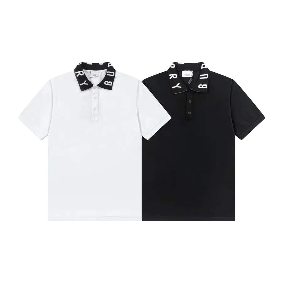 BBR Premium Polo Shirt Classic Stitched Letter Front, Elegant Collar Trim