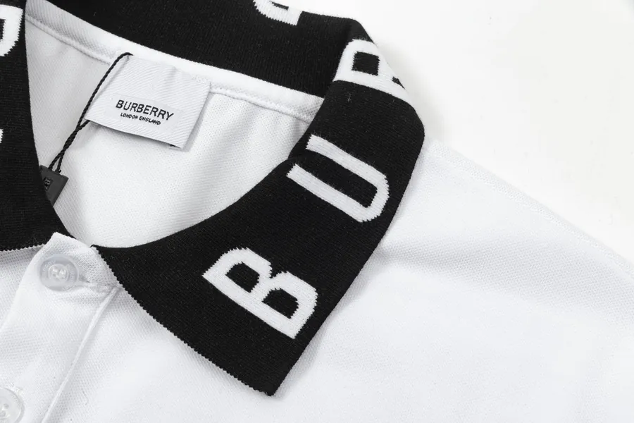 BBR Premium Polo Shirt Classic Embroidered Letter Front, Elegant Collar Detail