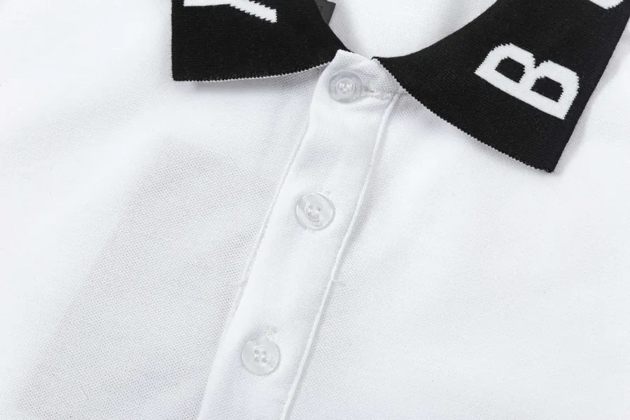 BBR Premium Polo Shirt Classic Embroidered Letter Front, Elegant Collar Detail