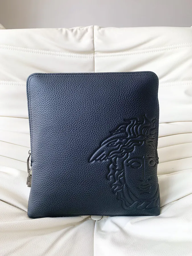Versace Men's Grained Calfskin Briefcase