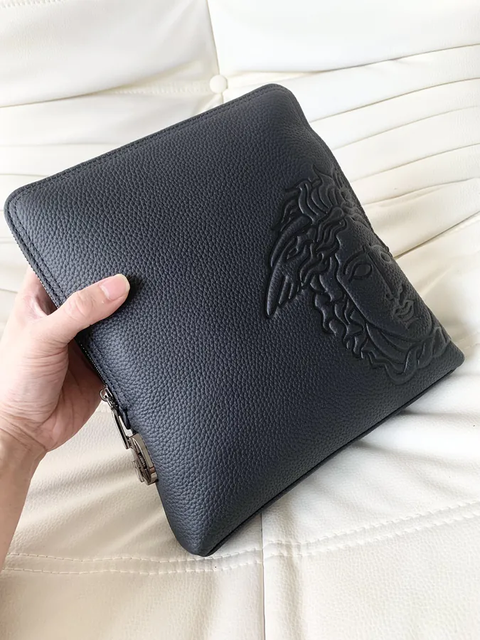 Versace Men's Grained Calfskin Briefcase