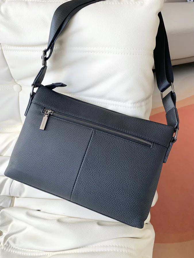 Versace Men's New Fashion Crossbody Bag with Classic Logo and Waterproof Fabric
