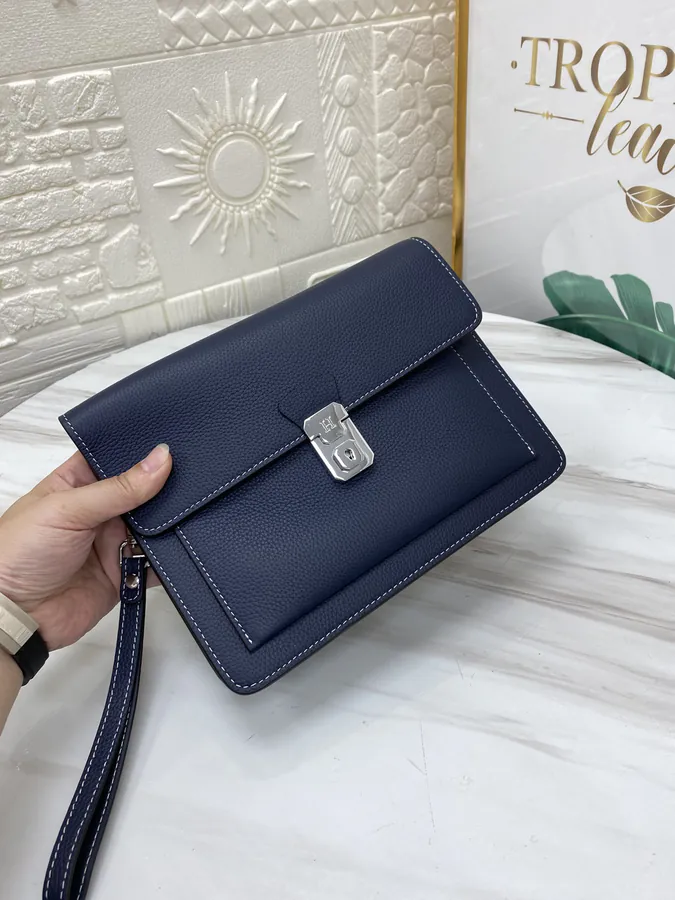 H House Casual Essential Handbag Premium Leather, Detachable Handle, Large Capacity