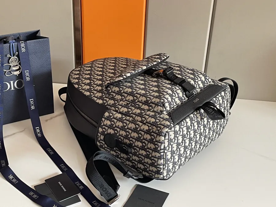 Top Original Explorer Backpack with Oblique Print and Grained Calfskin Patches