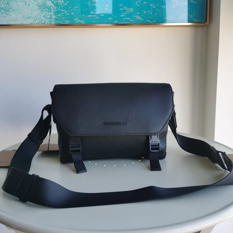 Burberry Messenger Bag with Premium Leather