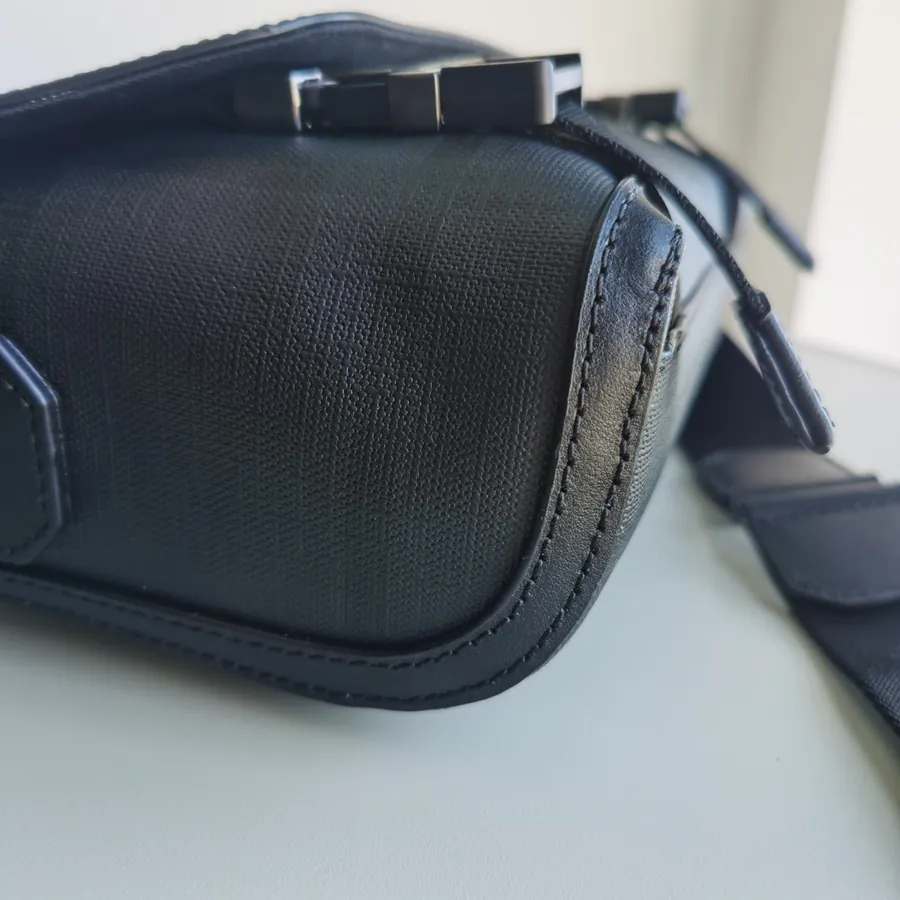 Burberry Messenger Bag with Premium Leather Trim
