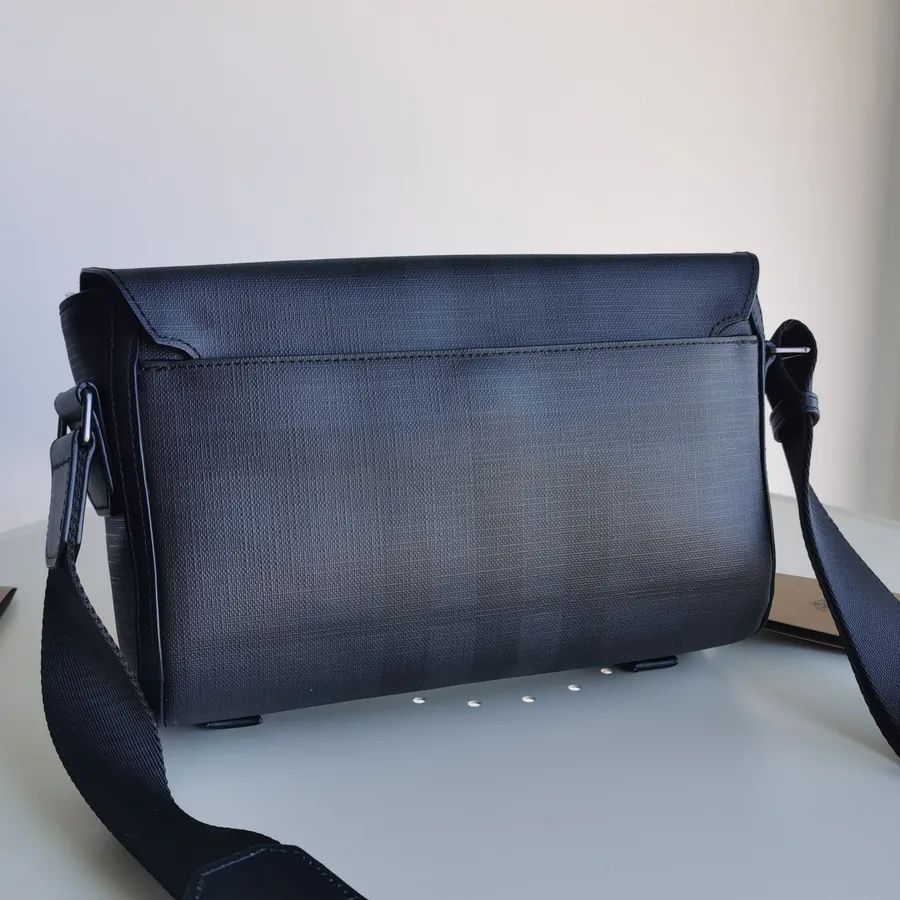 Burberry Messenger Bag with Premium Leather Trim