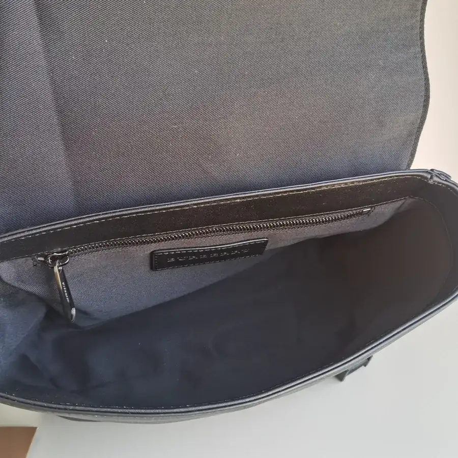 Burberry Messenger Bag with Premium Leather Trim