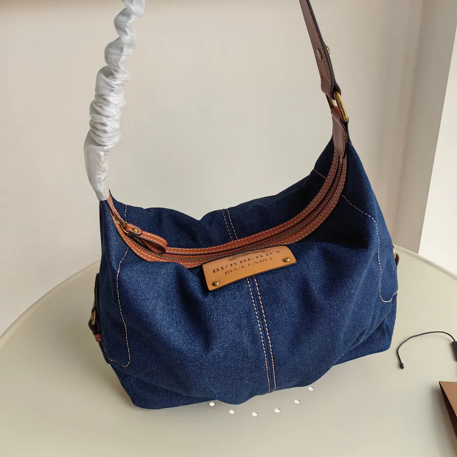 B Maison Vintage Shoulder Bag with Calfskin Trim