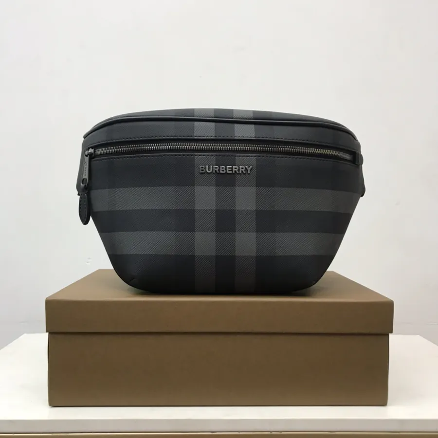B Brand Premium Bucket Bag with Signature Grain Design