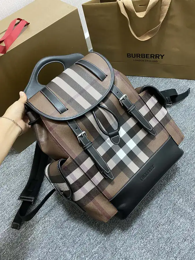 B House Grained Canvas Double Shoulder Bag
