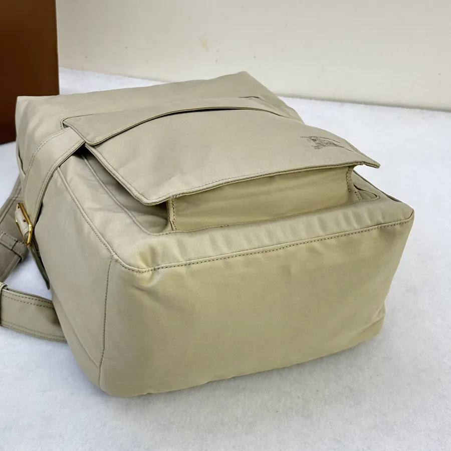 Burberry Trench Inspired Bucket Bag with EKD Embroidery and Metal B Clasp