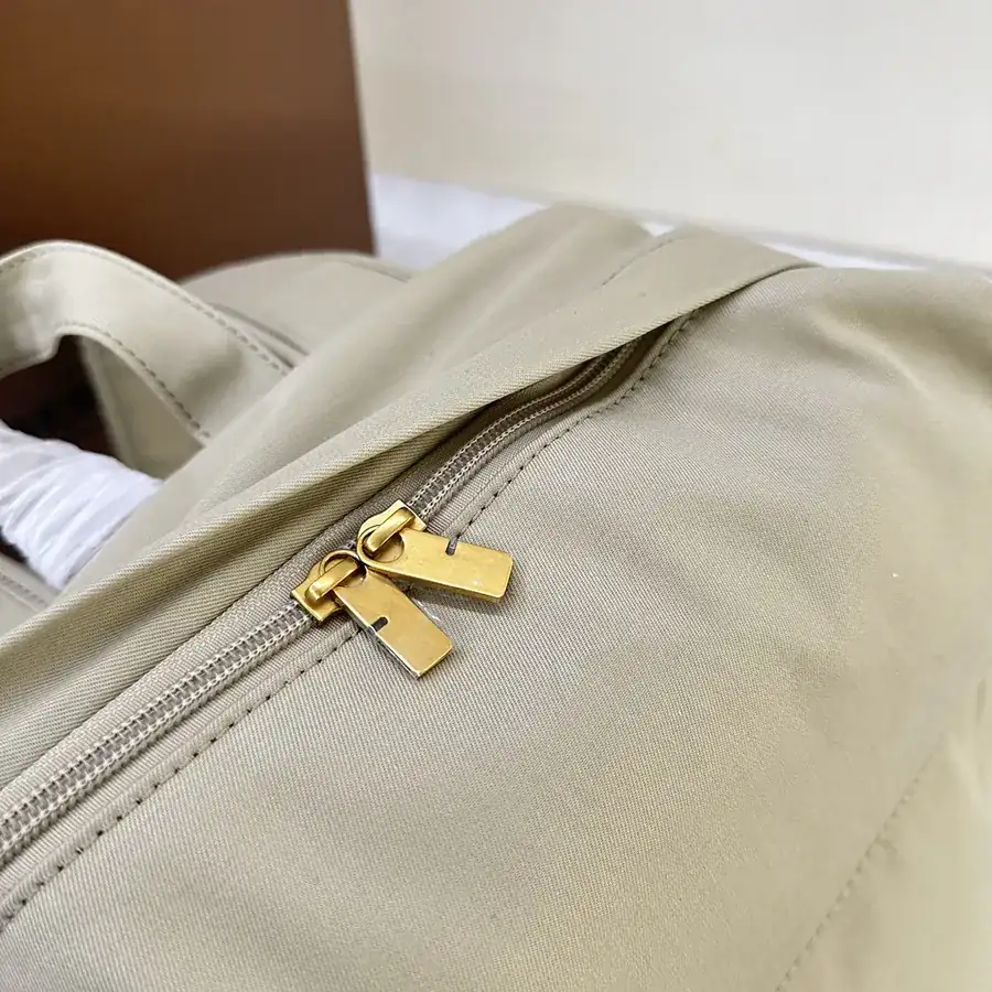 Burberry Trench Inspired Bucket Bag with EKD Embroidery and Metal B Clasp