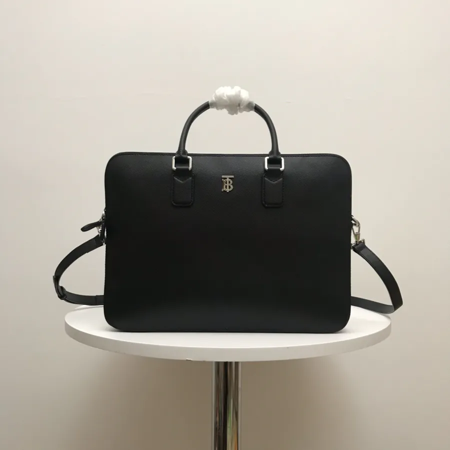 B House Top tier Executive Briefcase in Grained Calfskin