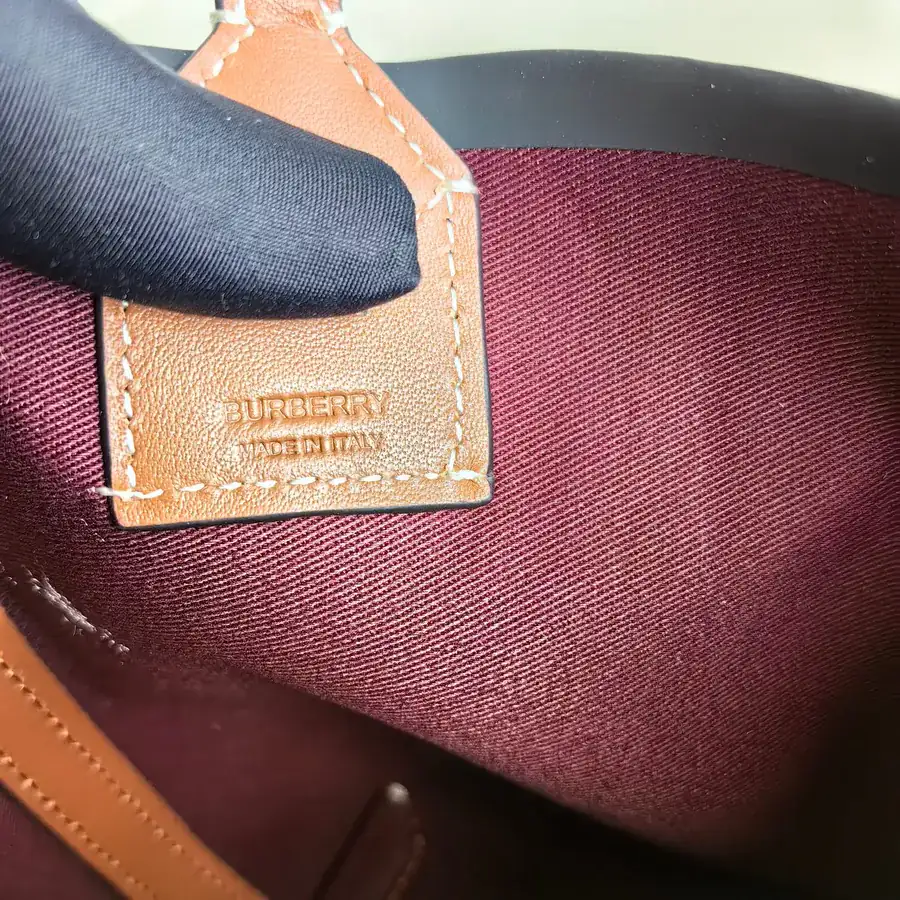 Burberry Bucket Bag with Cotton Canvas and Tartan Pattern