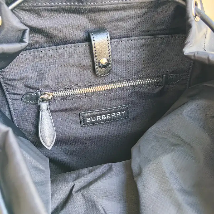 Burberry Large Canvas Military Backpack with Leather Handles