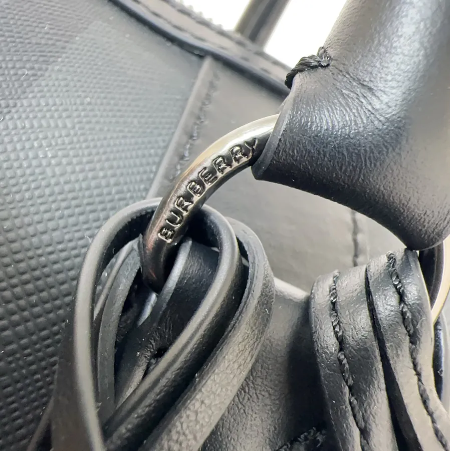 B Brand Travel Tote with Brand Logo Zip and Detachable Shoulder Strap, Charcoal Gray