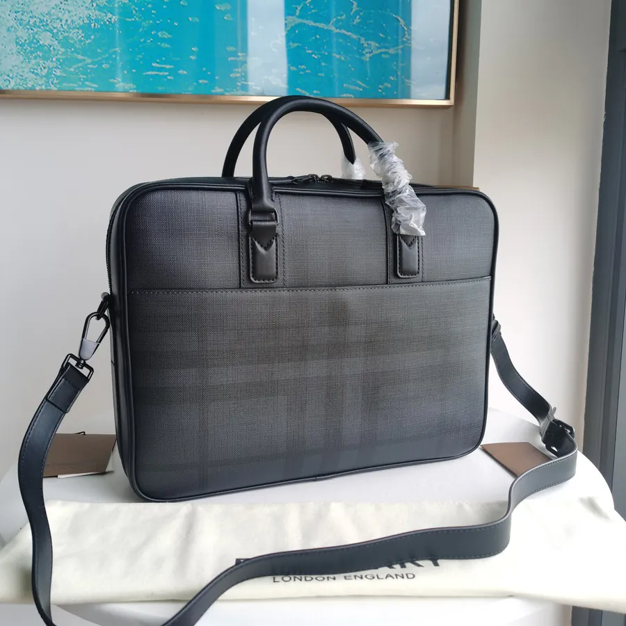 Burberry New Compact Briefcase with Brand Logo