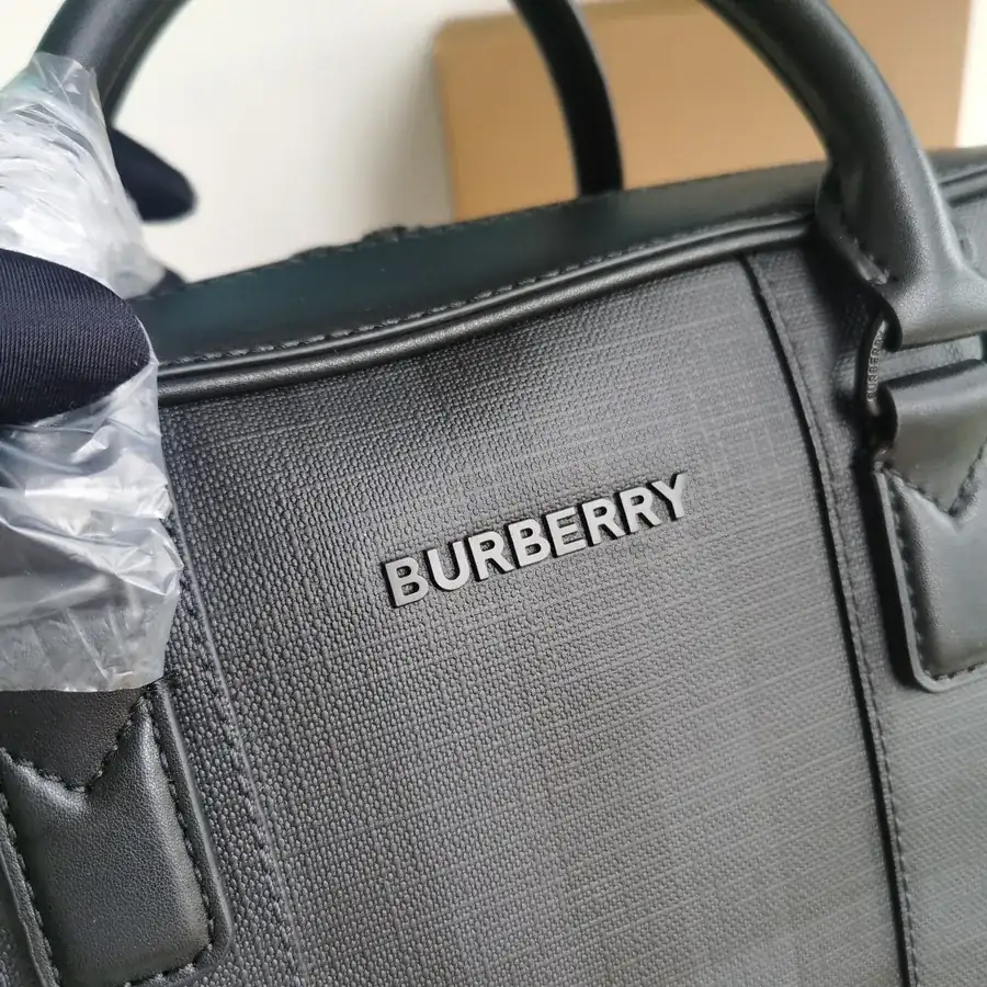 Burberry New Compact Briefcase with Brand Logo