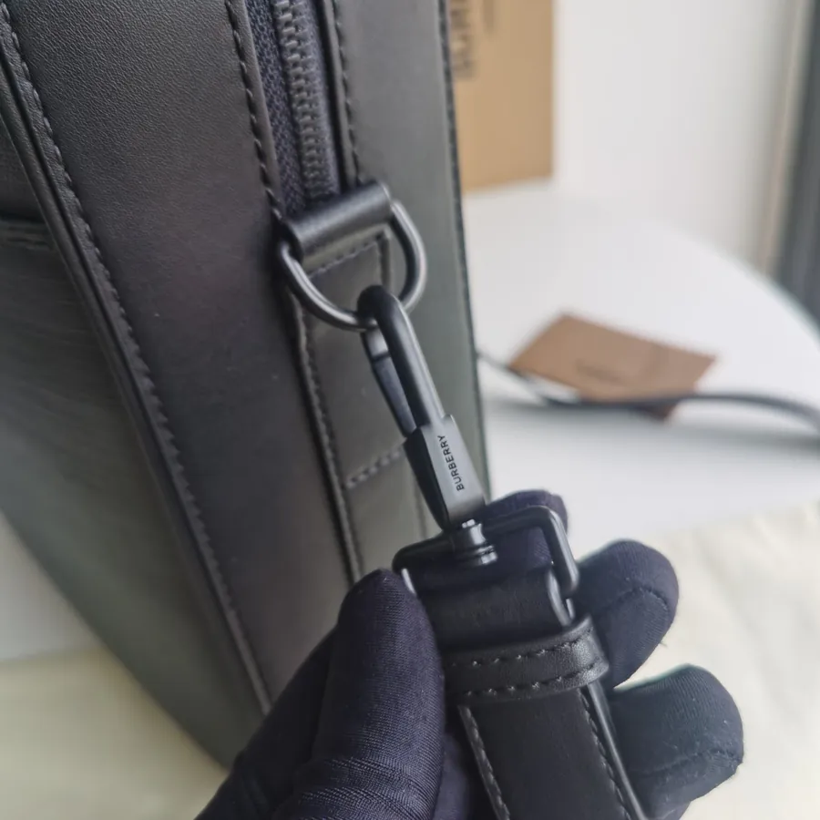 Burberry New Compact Briefcase with Brand Logo