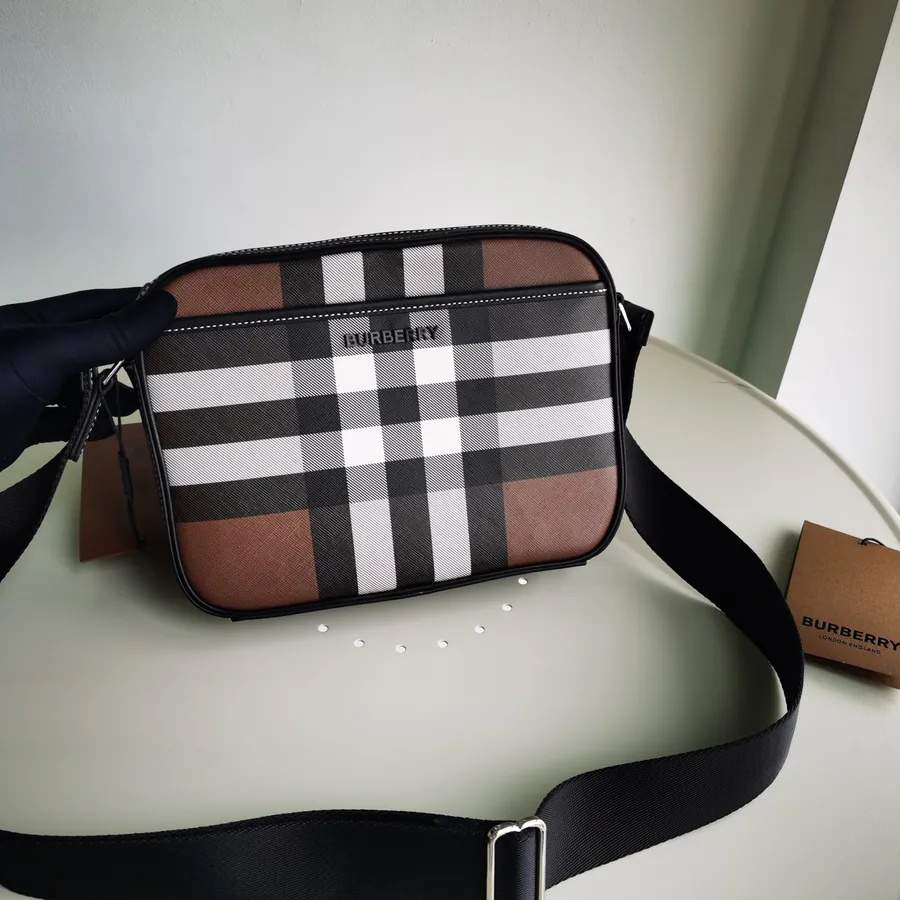 Burberry Grained Calfskin Mini Crossbody Bag