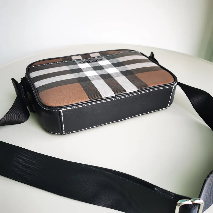 Burberry Grained Calfskin Mini Crossbody Bag