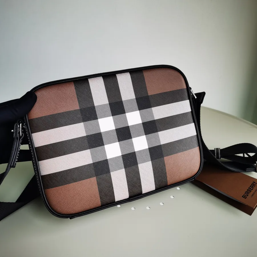 Burberry Grained Calfskin Mini Crossbody Bag
