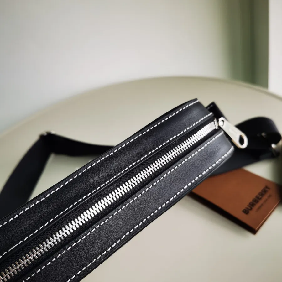 Burberry Grained Calfskin Mini Crossbody Bag