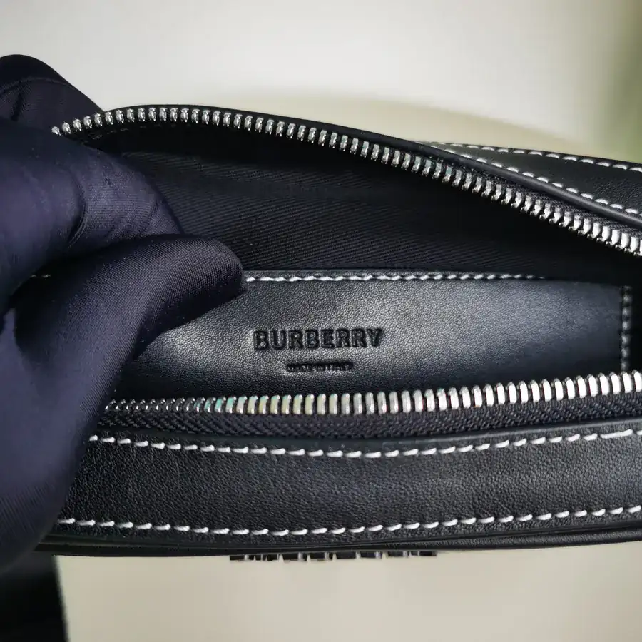 Burberry Grained Calfskin Mini Crossbody Bag