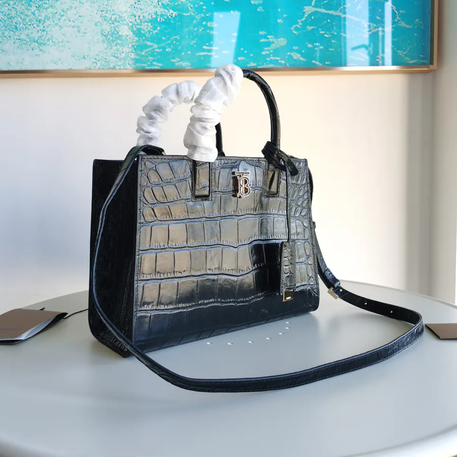 Thomas Burberry Signature Tote Bag with Grained Calfskin