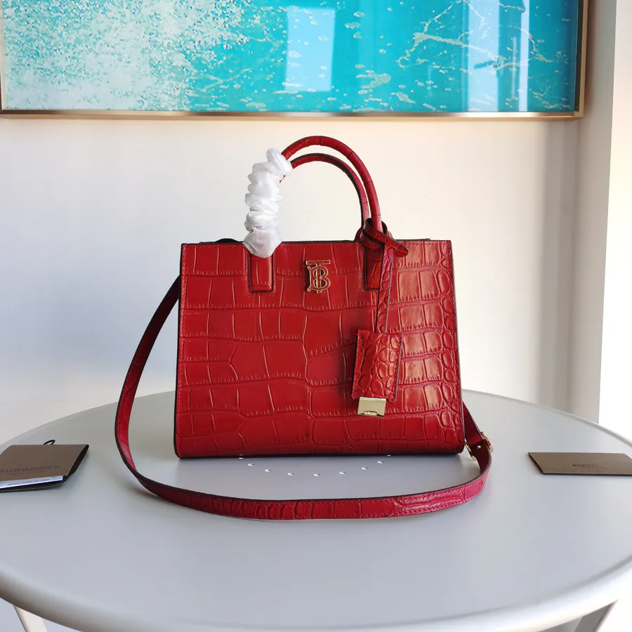 Thomas Burberry Premium Bucket Bag with Grained Calfskin