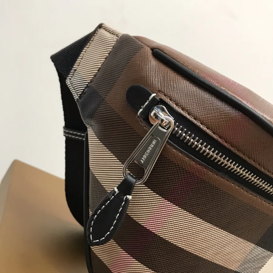 B Brand Premium Waist Bag with Signature Texture Design