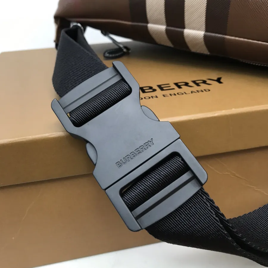 B Brand Premium Waist Bag with Signature Texture Design