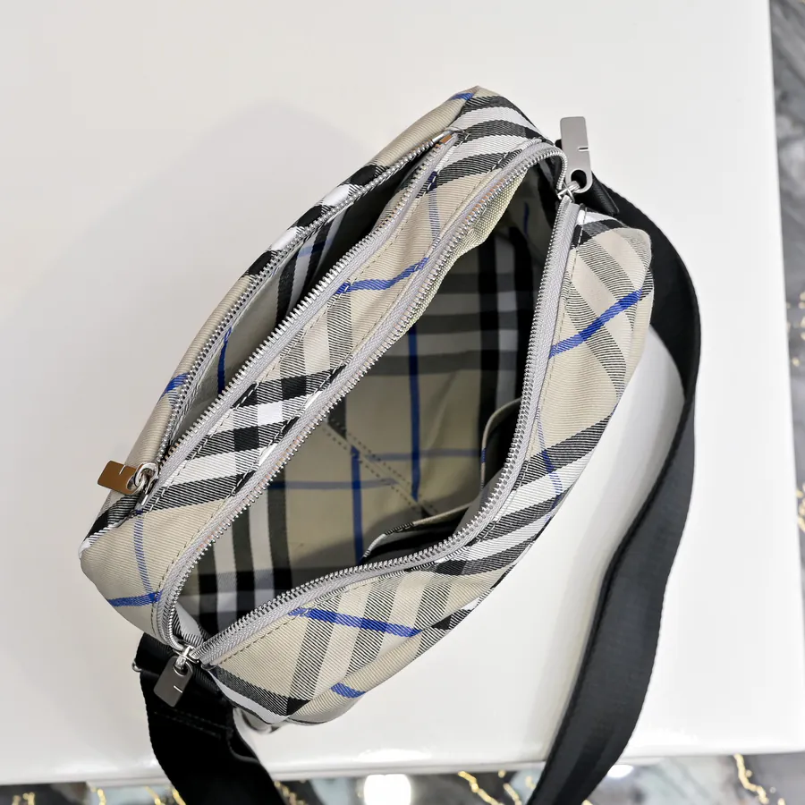 B Brand New Tote Bag with Grained Calfskin and EKD Embroidery
