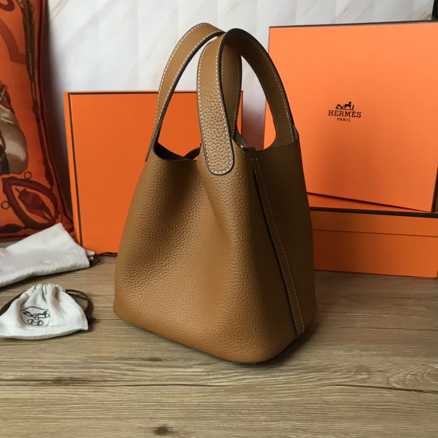 Hermes Picotin Lock in Grained Calfskin
