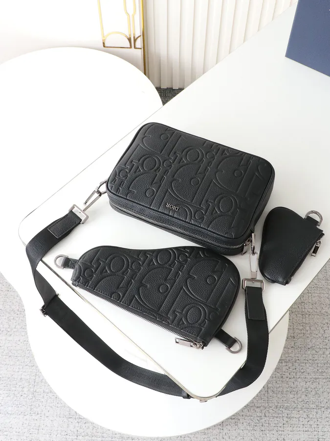 Gravity Print Satchel Set Handbag in Black