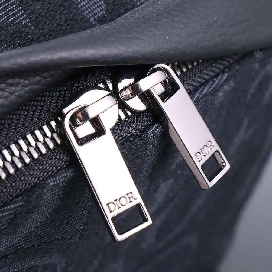 Rider Backpack in Black Maxi Dior Oblique Jacquard