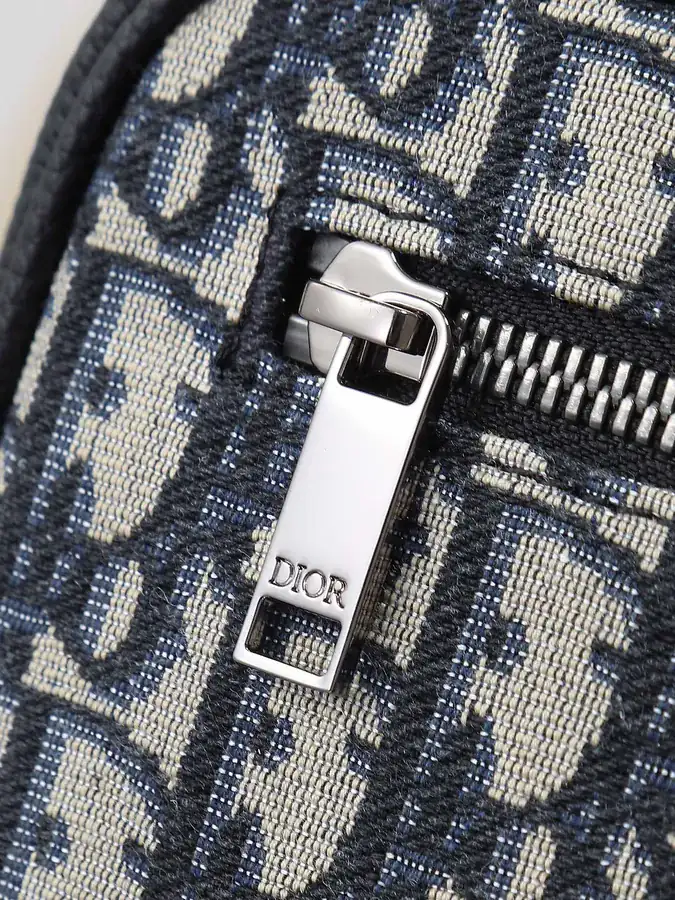 Dior Travel Bag with Leather Strap Oblique Print