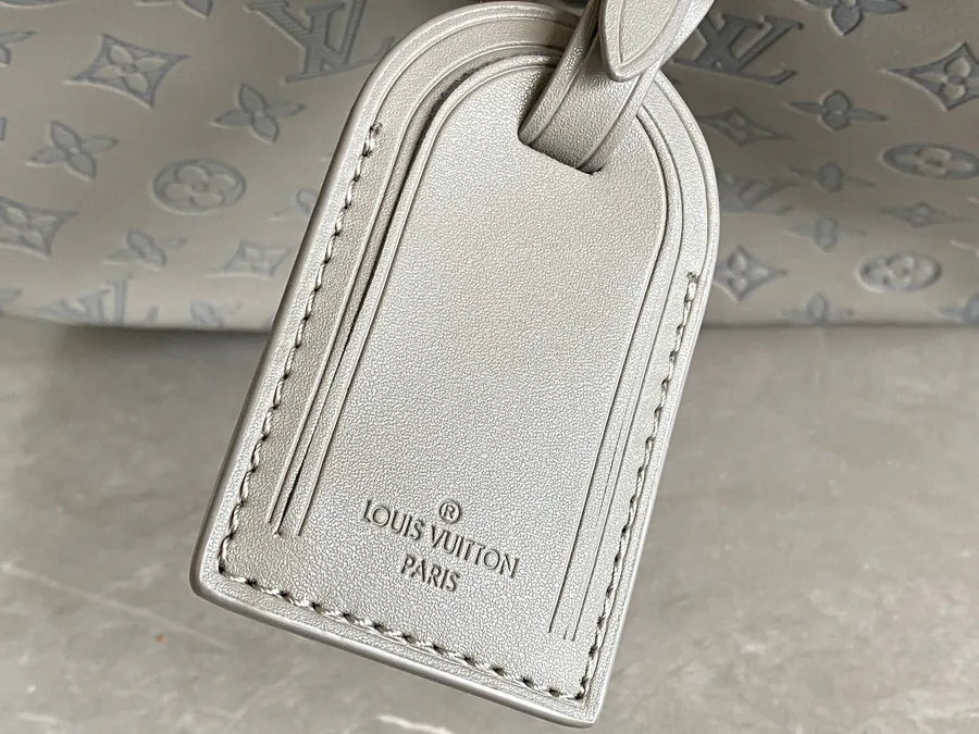 Louis Vuitton New Version Keepall Travel Bag in Monogram Shadow Leather