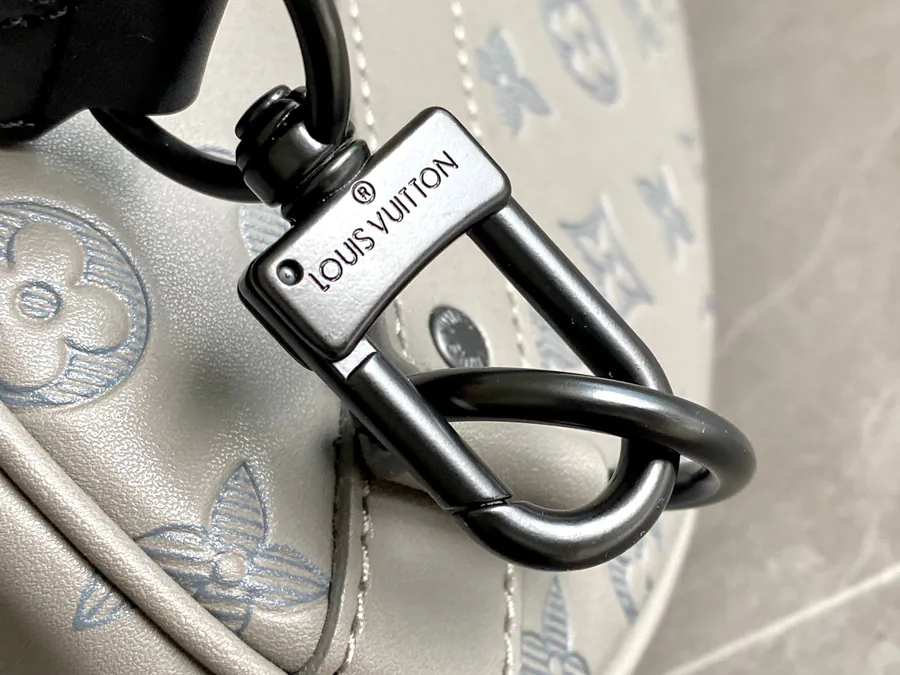 Louis Vuitton New Version Keepall Travel Bag in Monogram Shadow Leather