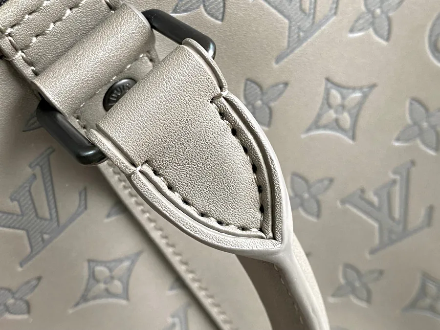 Louis Vuitton New Version Keepall Travel Bag in Monogram Shadow Leather