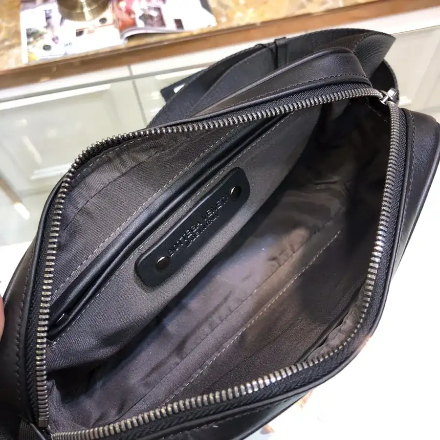 BV New Intrecciato 15 Woven Leather Mini Waist Bag