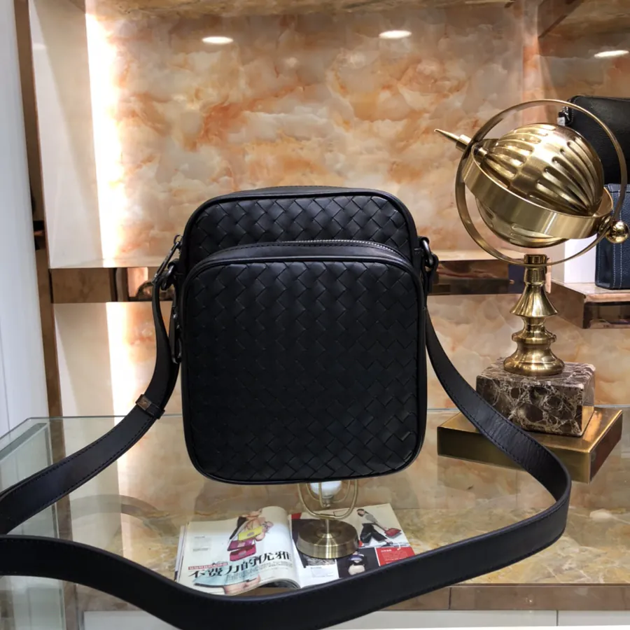 BV Men's Camera Crossbody Bag Classic Design, No Logo