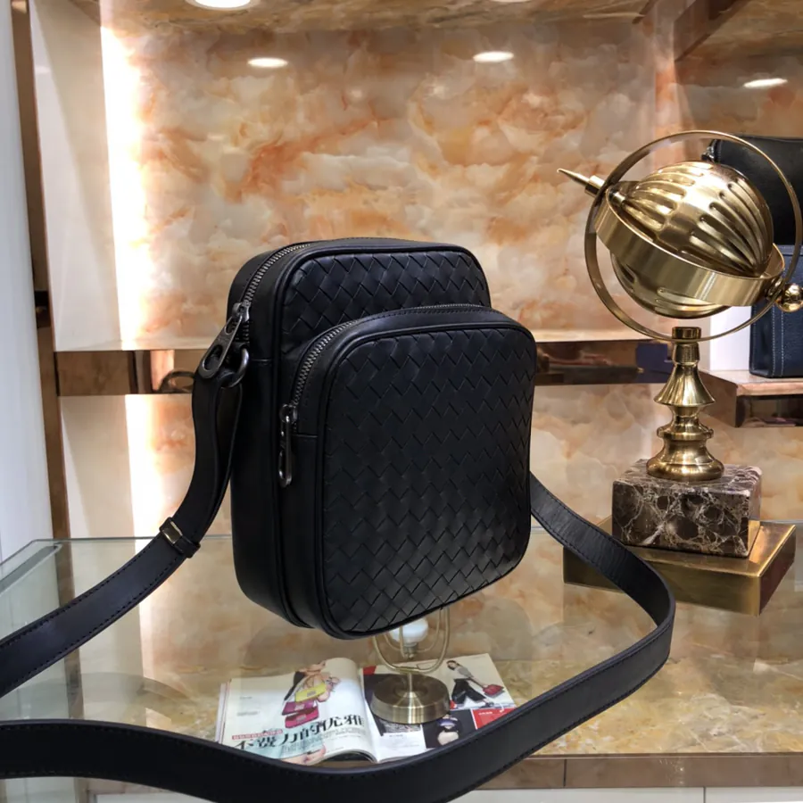 BV Men's Camera Crossbody Bag Classic Design, No Logo