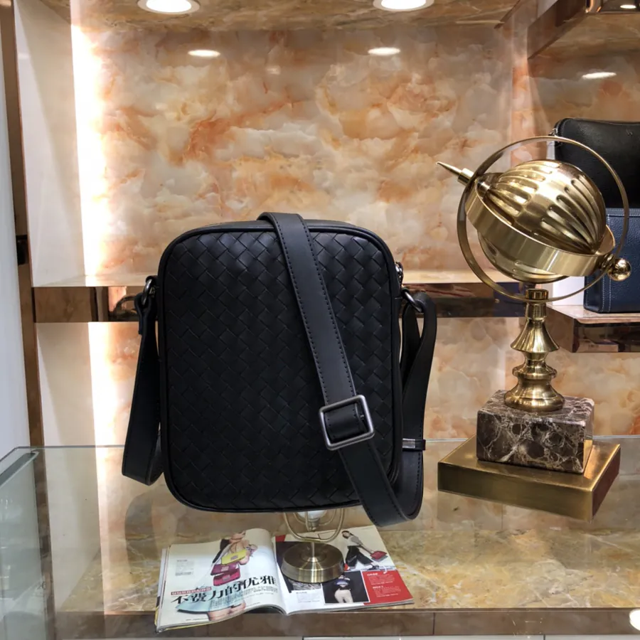 BV Men's Camera Crossbody Bag Classic Design, No Logo