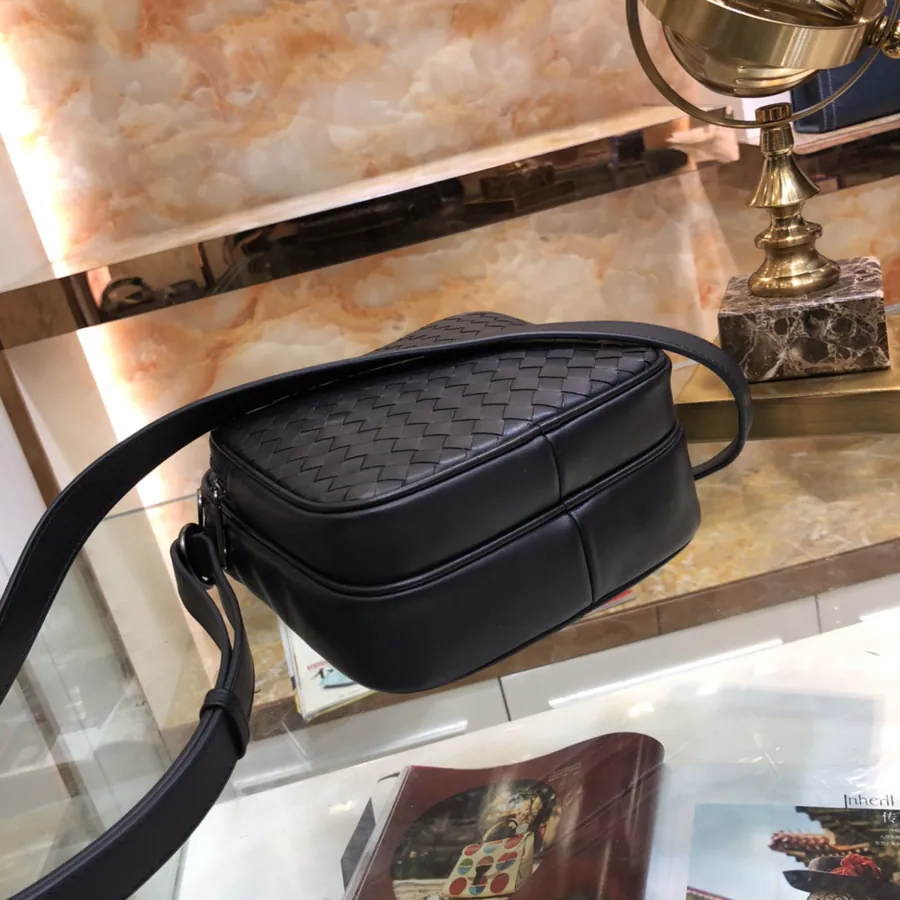 BV Men's Camera Crossbody Bag Classic Design, No Logo