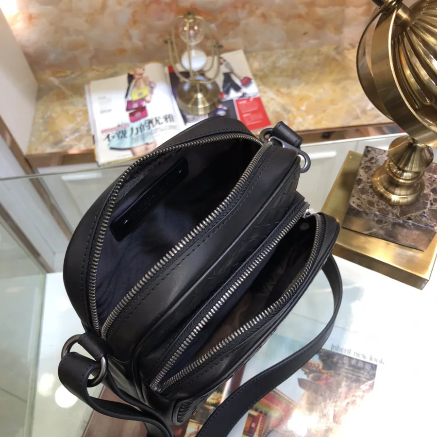 BV Men's Camera Crossbody Bag Classic Design, No Logo