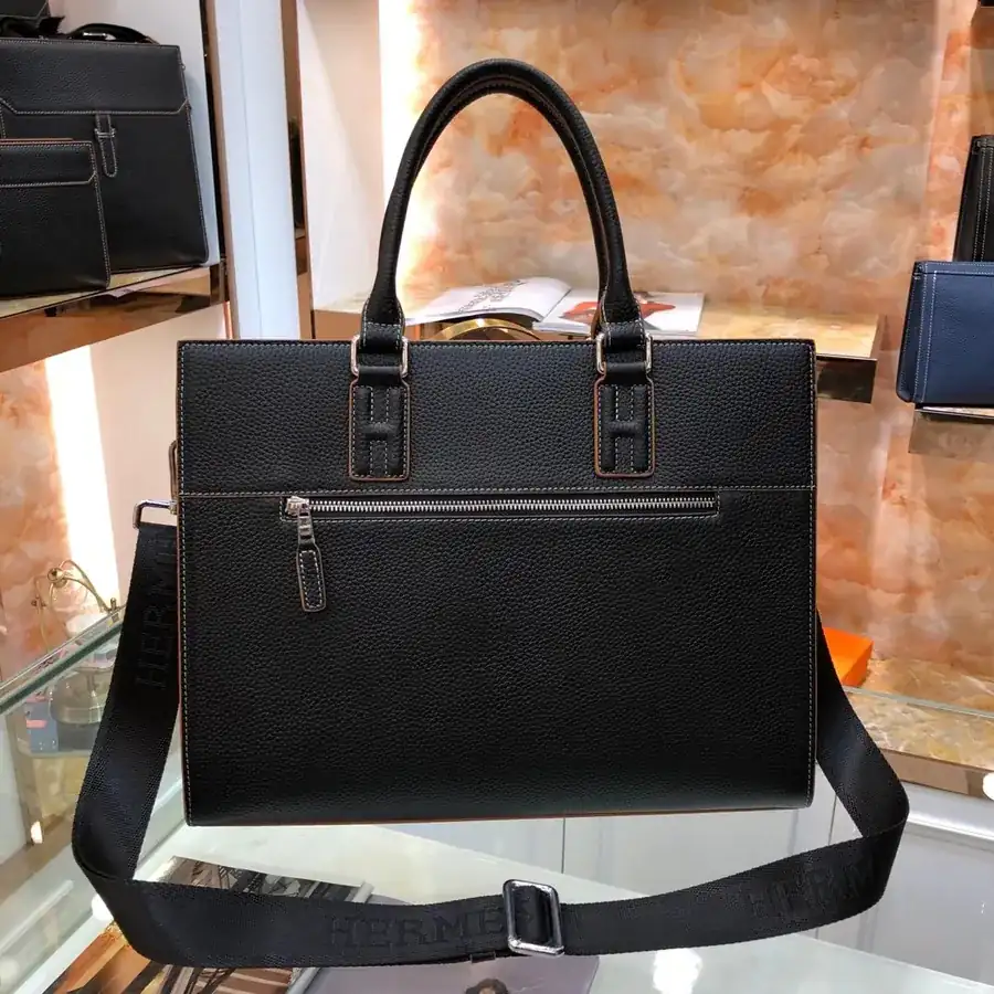 82363 1 Premium Briefcase with Grained Calfskin