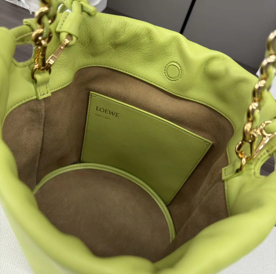 Flamenco Purse Bucket Bag in Soft Nappa Leather
